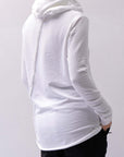 【bajra】 UNISEX SUPER STRETCH COTTON HOODIE TOP 150QK03_WHITE