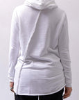 【bajra】 UNISEX SUPER STRETCH COTTON HOODIE TOP 150QK03_WHITE