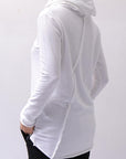 【bajra】 UNISEX SUPER STRETCH COTTON HOODIE TOP 150QK03_WHITE