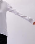 【bajra】 UNISEX SUPER STRETCH COTTON HOODIE TOP 150QK03_WHITE