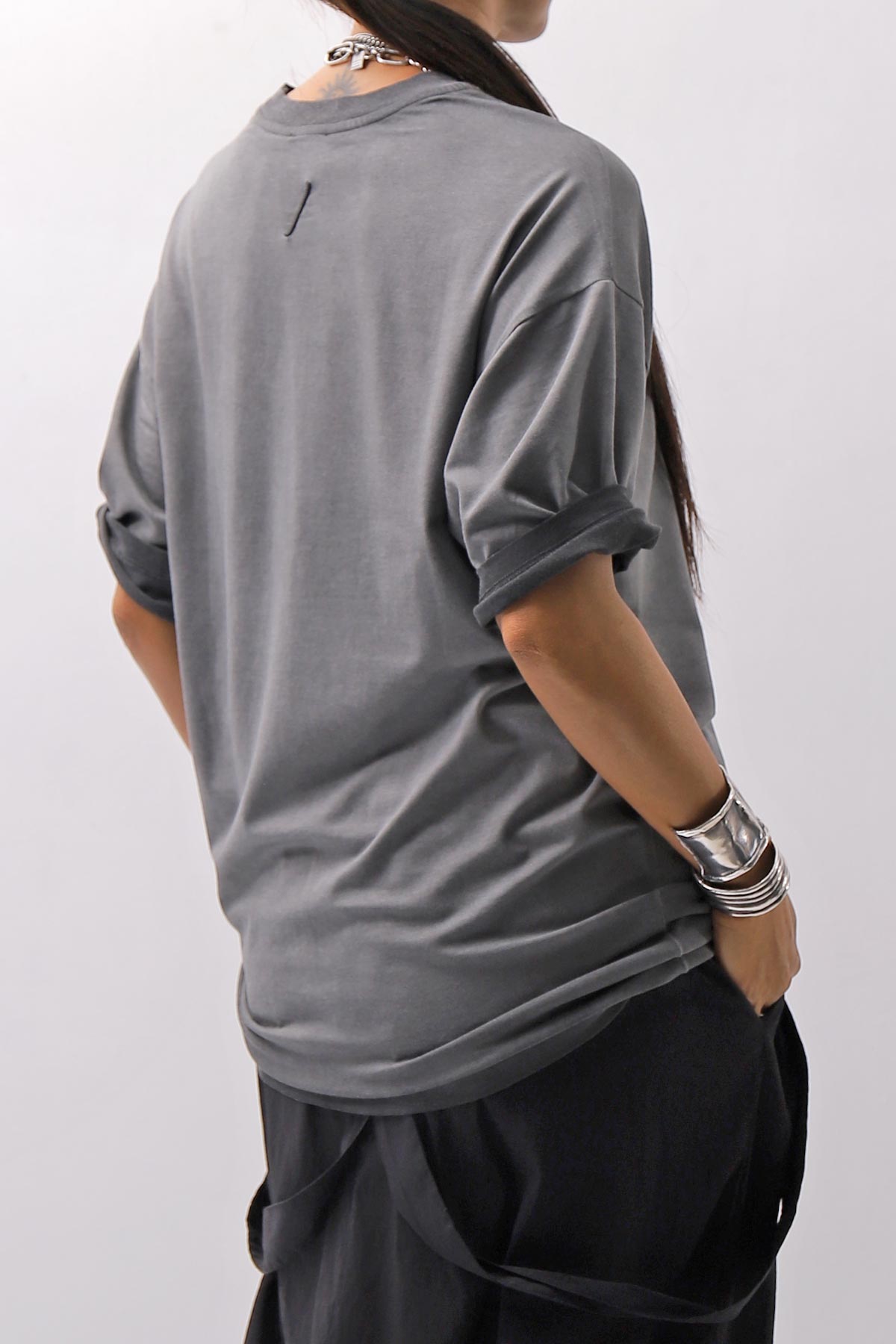 【thom/krom】 UNISEX COTTON MODAL RELAX FIT TEE MTS986_COLD DYE GREY