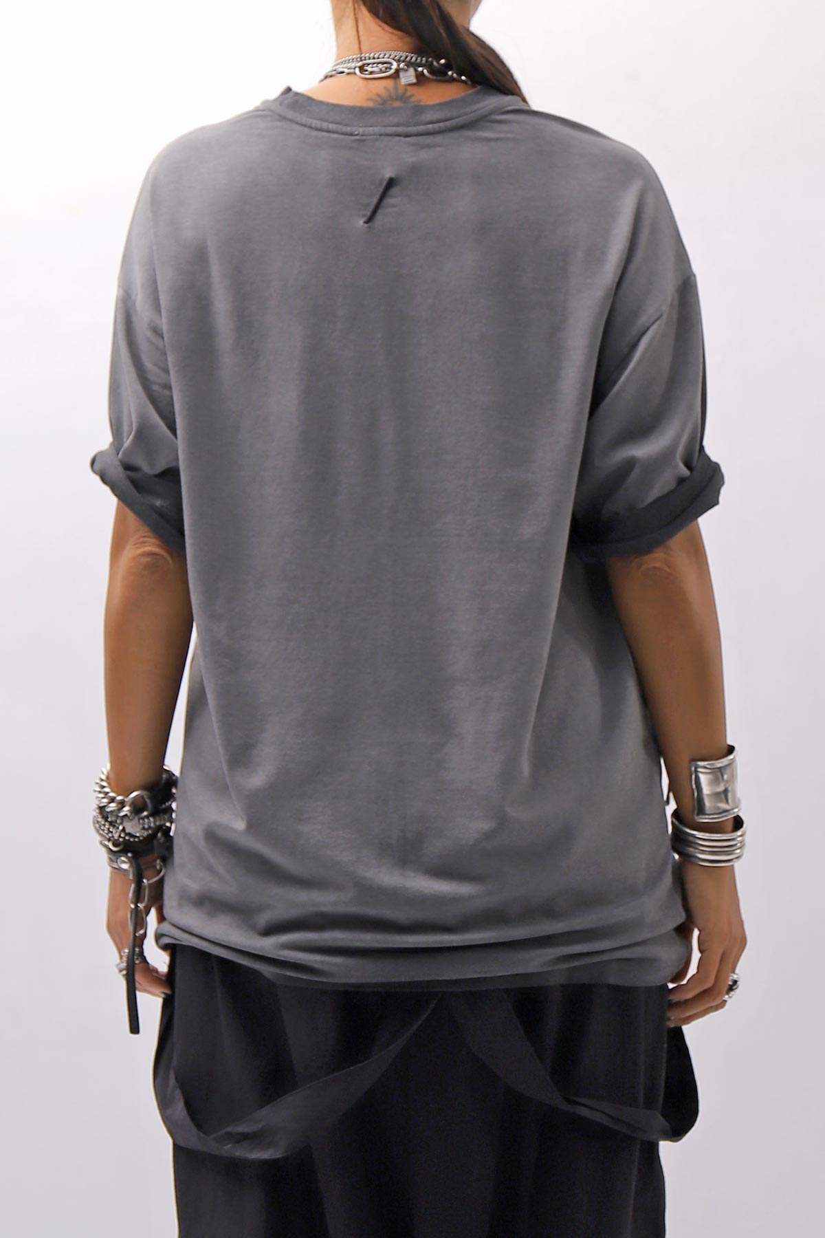 【thom/krom】 UNISEX COTTON MODAL RELAX FIT TEE MTS986_COLD DYE GREY