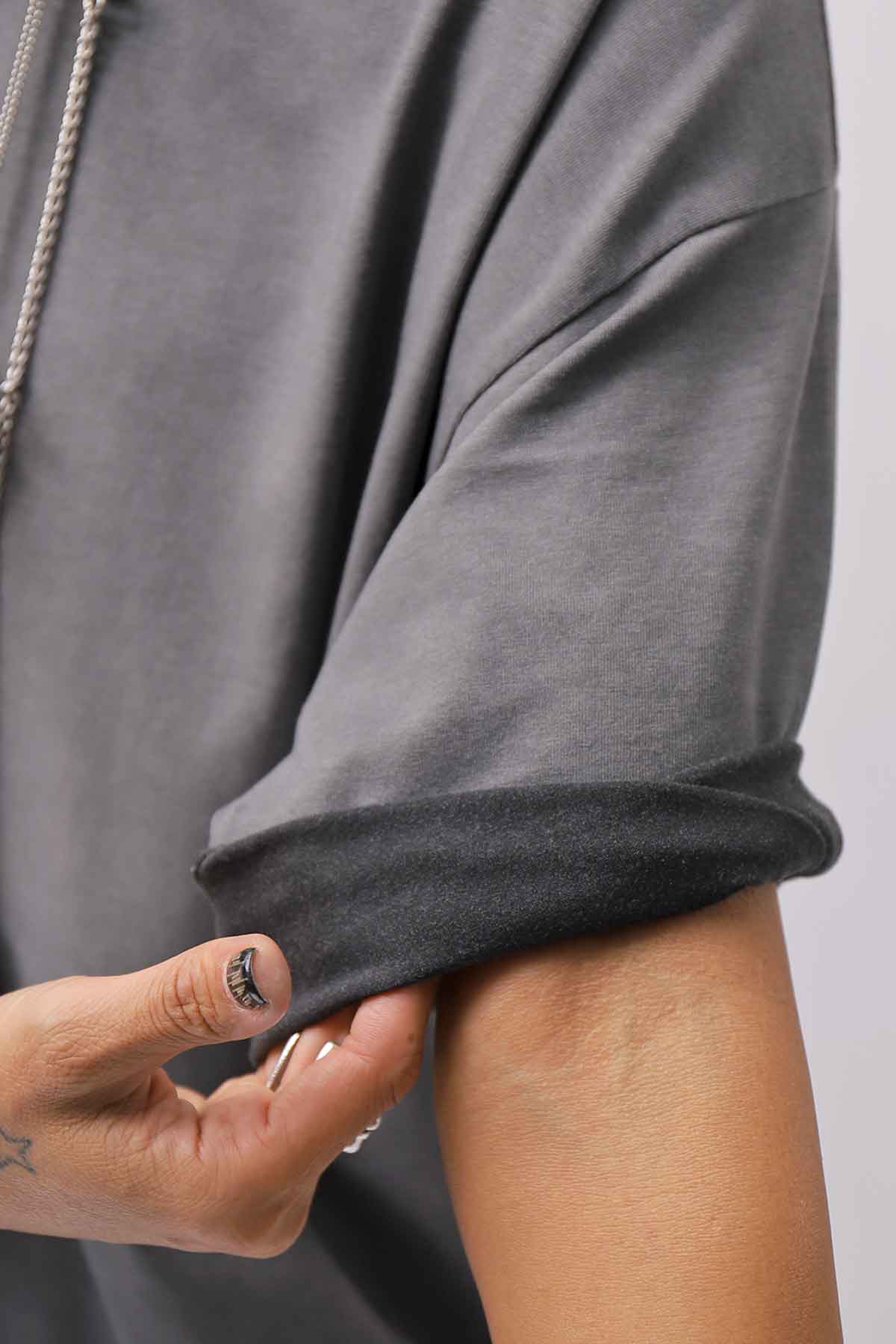【thom/krom】 UNISEX COTTON MODAL RELAX FIT TEE MTS986_COLD DYE GREY