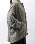 【bajra】 UNISEX LIGHT COTTON SHIRT BLOUSON SHORT 157QB01SH_MILITARY