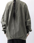 【bajra】 UNISEX LIGHT COTTON SHIRT BLOUSON SHORT 157QB01SH_MILITARY