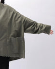 【bajra】 UNISEX LIGHT COTTON SHIRT BLOUSON SHORT 157QB01SH_MILITARY