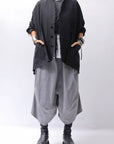 【bajra】 UNISEX LIGHT COTTON SHIRT BLOUSON SHORT 157QB01SH_BLACK