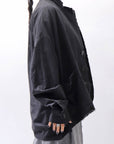 【bajra】 UNISEX LIGHT COTTON SHIRT BLOUSON SHORT 157QB01SH_BLACK