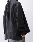 【bajra】 UNISEX LIGHT COTTON SHIRT BLOUSON SHORT 157QB01SH_BLACK