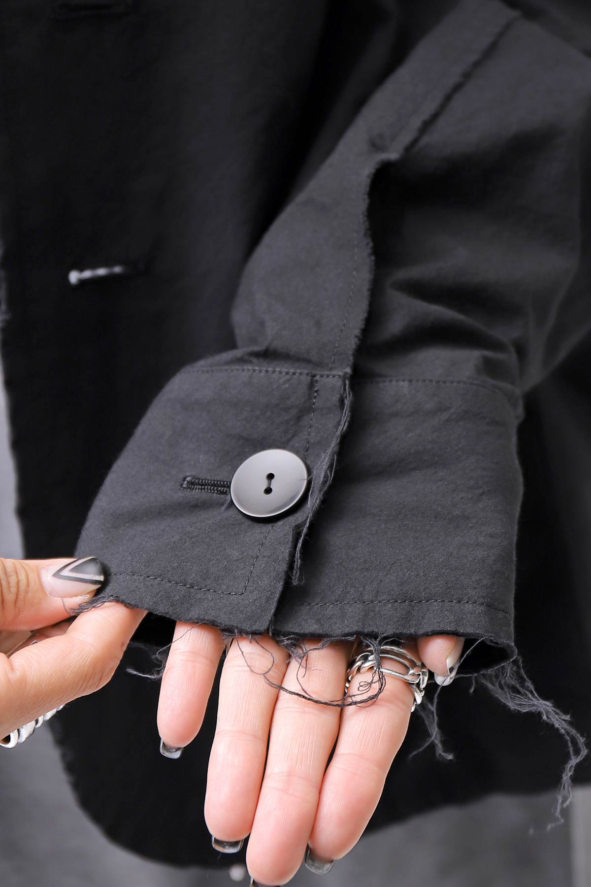 【bajra】 UNISEX LIGHT COTTON SHIRT BLOUSON SHORT 157QB01SH_BLACK