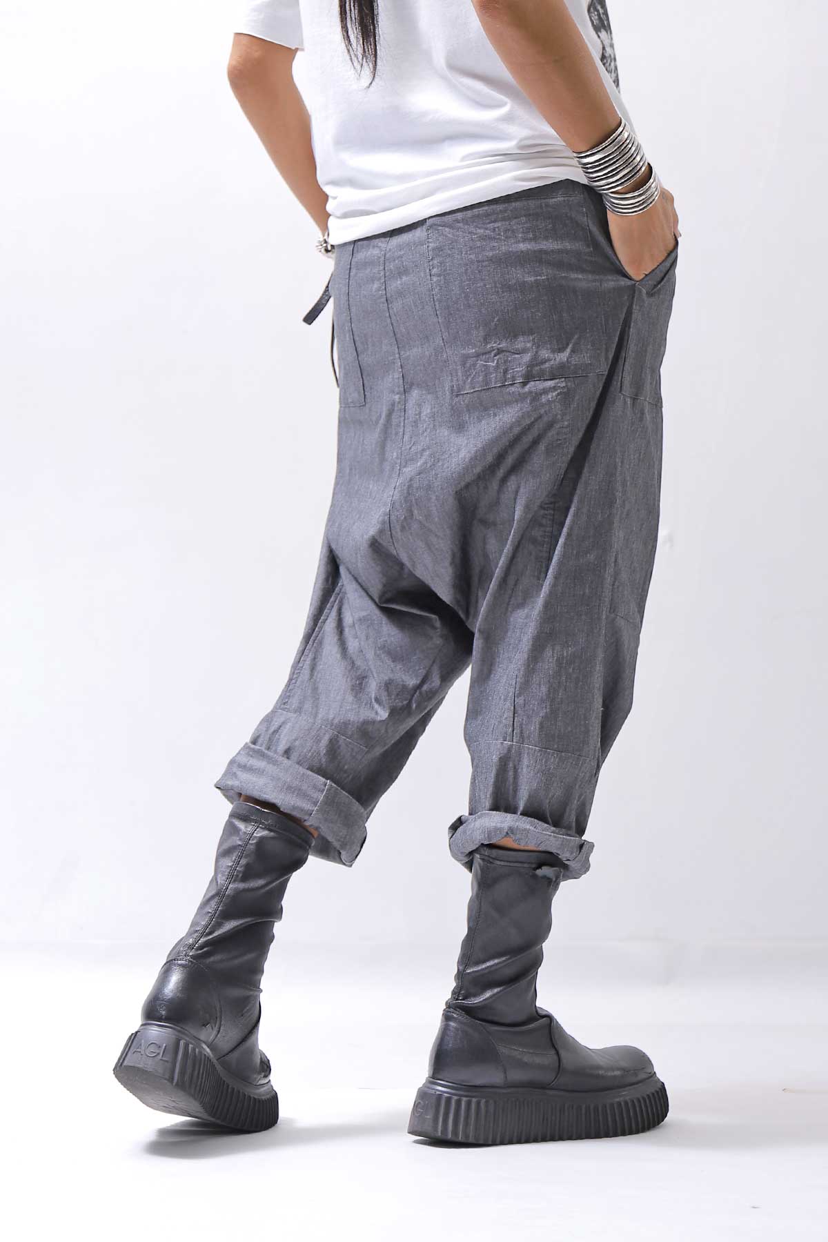【bajra】 UNISEX SARRUEL SUPER STRETCH EASY PANTS 157QP01_GREY