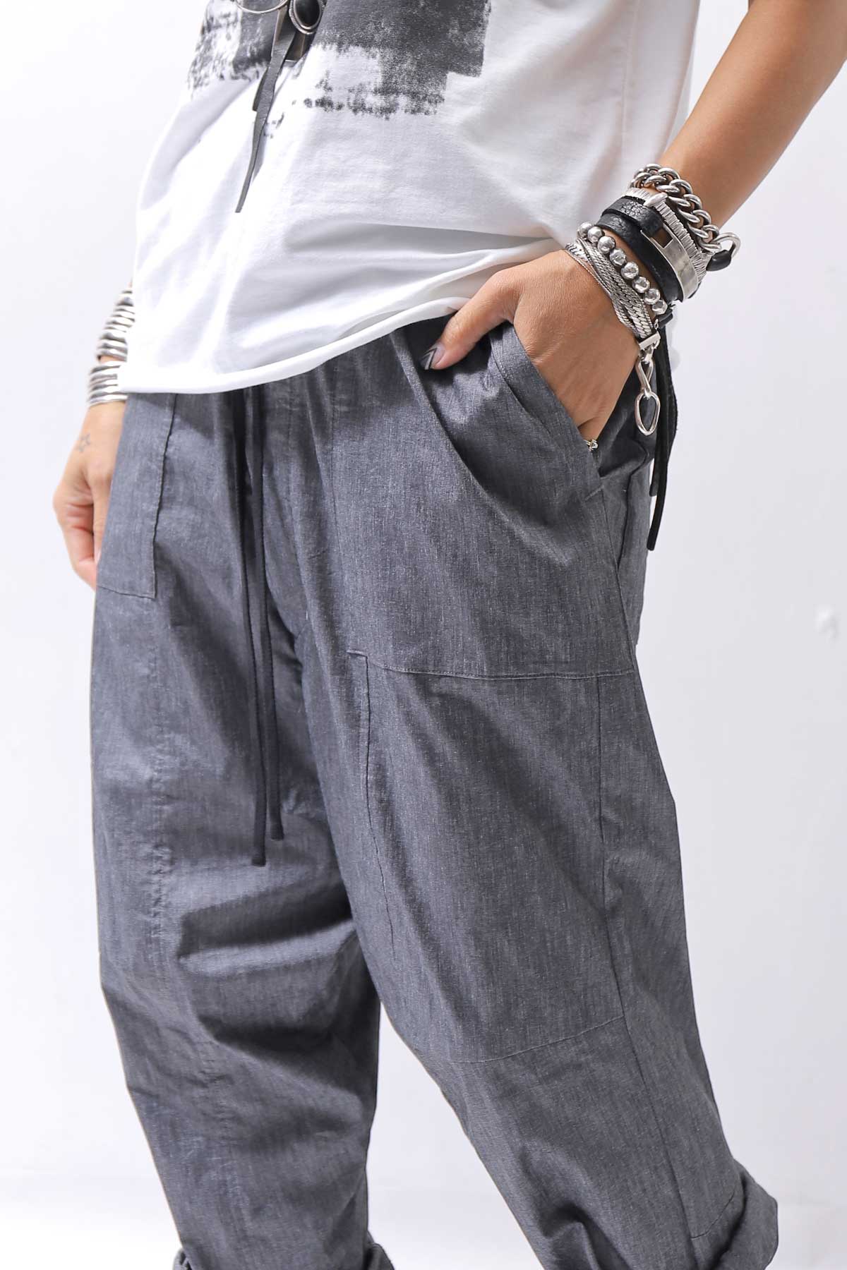 【bajra】 UNISEX SARRUEL SUPER STRETCH EASY PANTS 157QP01_GREY