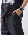 【bajra】 UNISEX SARRUEL SUPER STRETCH EASY PANTS 157qp01_BLACK