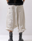 【RUNDHOLZ】 UNISEX WIDE SARROUEL ICONIC COTTON PANTS_IVORY