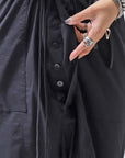 【bajra】 UNISEX SARRUEL SUPER STRETCH EASY PANTS 157qp01_BLACK