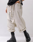 【RUNDHOLZ】 UNISEX WIDE SARROUEL ICONIC COTTON PANTS_IVORY