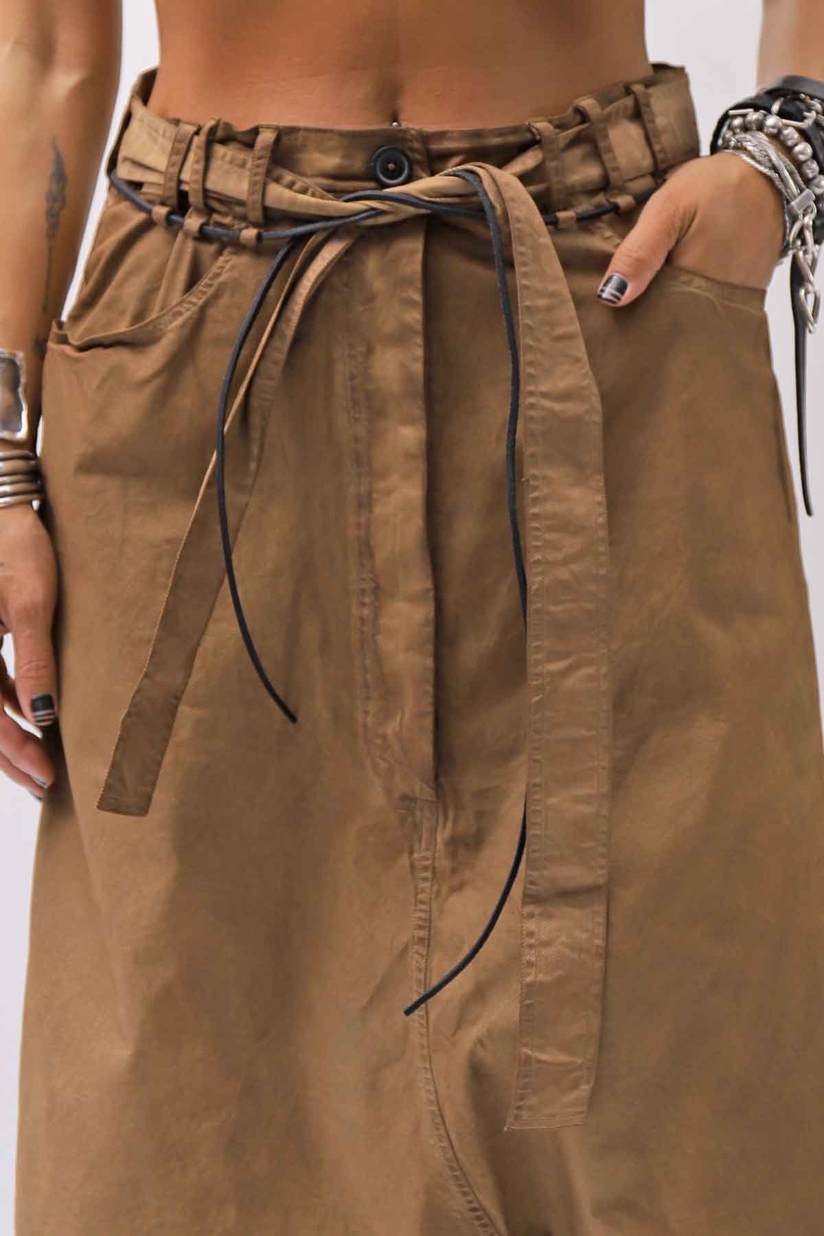 【RUNDHOLZ】 UNISEX WIDE SARROUEL ICONIC COTTON PANTS_DAKAR CLOUD