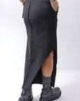 【thom/krom】 RIB COTTON SLIM FIT SKIRT WSK95_BLACK