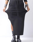 【thom/krom】 RIB COTTON SLIM FIT SKIRT WSK95_BLACK