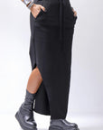 【thom/krom】 RIB COTTON SLIM FIT SKIRT WSK95_BLACK
