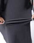 【thom/krom】 RIB COTTON SLIM FIT SKIRT WSK95_BLACK