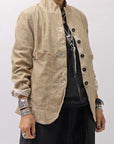 【RUNDHOLZ】 UNISEX STRETCH COTTON SHORT JACKET_CLAY CLOUD