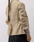 【RUNDHOLZ】 UNISEX STRETCH COTTON SHORT JACKET_CLAY CLOUD