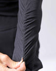 【thom/krom】COTTON MODAL GATHER SHORT TOP WTS601_BLACK