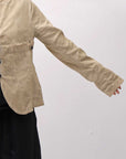 【RUNDHOLZ】 UNISEX STRETCH COTTON SHORT JACKET_CLAY CLOUD