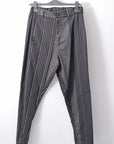 【NOSTRASANTISSIMA】UNISEX MIXED STRIPES PANTS P17_BLACK