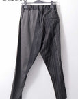 【NOSTRASANTISSIMA】UNISEX MIXED STRIPES PANTS P17_BLACK