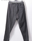 【NOSTRASANTISSIMA】UNISEX MIXED STRIPES PANTS P17_BLACK