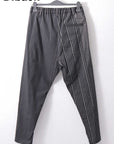 【NOSTRASANTISSIMA】UNISEX MIXED STRIPES PANTS P17_BLACK
