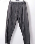 【NOSTRASANTISSIMA】UNISEX MIXED STRIPES PANTS P17_BLACK
