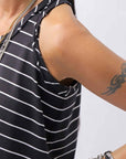 【PLÜ】 COTTON STRETCH TANK TOP PL12_STRIPE
