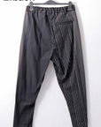 【NOSTRASANTISSIMA】UNISEX MIXED STRIPES PANTS P17_BLACK