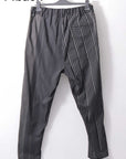 【NOSTRASANTISSIMA】UNISEX MIXED STRIPES PANTS P17_BLACK