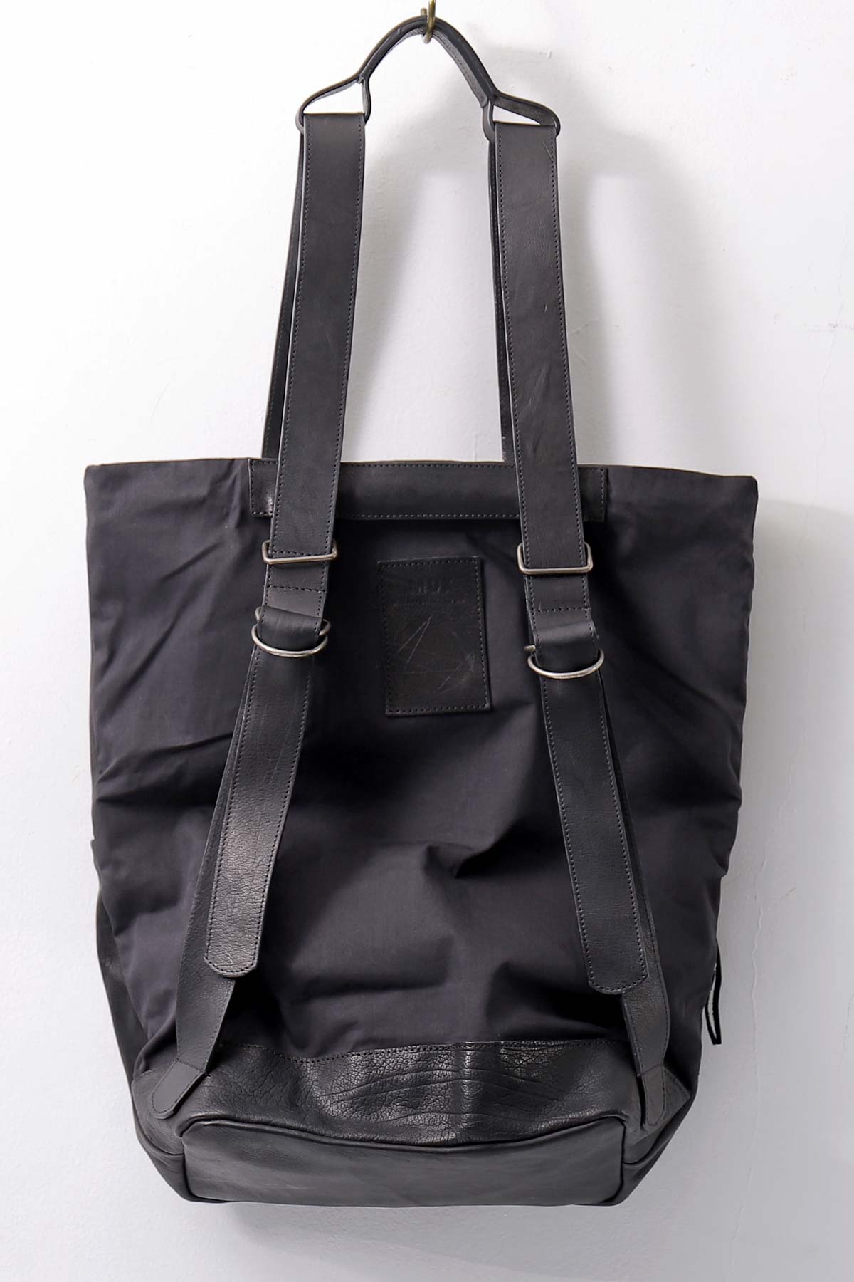 【MIRANDA KALOUDIS】 UNISEX 2WAY STRUCTURED COWHIDE LARGE BAG_BLACK