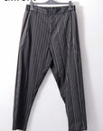 【NOSTRASANTISSIMA】UNISEX MIXED STRIPES PANTS P17_BLACK