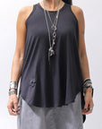 【PLÜ】 COTTON STRETCH TANK TOP PL12_BLACK
