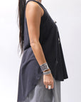 【PLÜ】 COTTON STRETCH TANK TOP PL12_BLACK