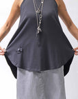 【PLÜ】 COTTON STRETCH TANK TOP PL12_BLACK