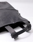 【MIRANDA KALOUDIS】 UNISEX 2WAY STRUCTURED COWHIDE LARGE BAG_BLACK