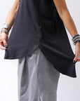 【PLÜ】 COTTON STRETCH TANK TOP PL12_BLACK