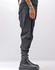 【NOSTRASANTISSIMA】UNISEX MIXED STRIPES PANTS P17_BLACK