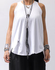【PLÜ】 COTTON STRETCH TANK TOP PL12_WHITE