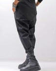 【NOSTRASANTISSIMA】UNISEX MIXED STRIPES PANTS P17_BLACK