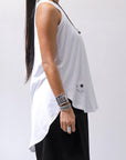 【PLÜ】 COTTON STRETCH TANK TOP PL12_WHITE