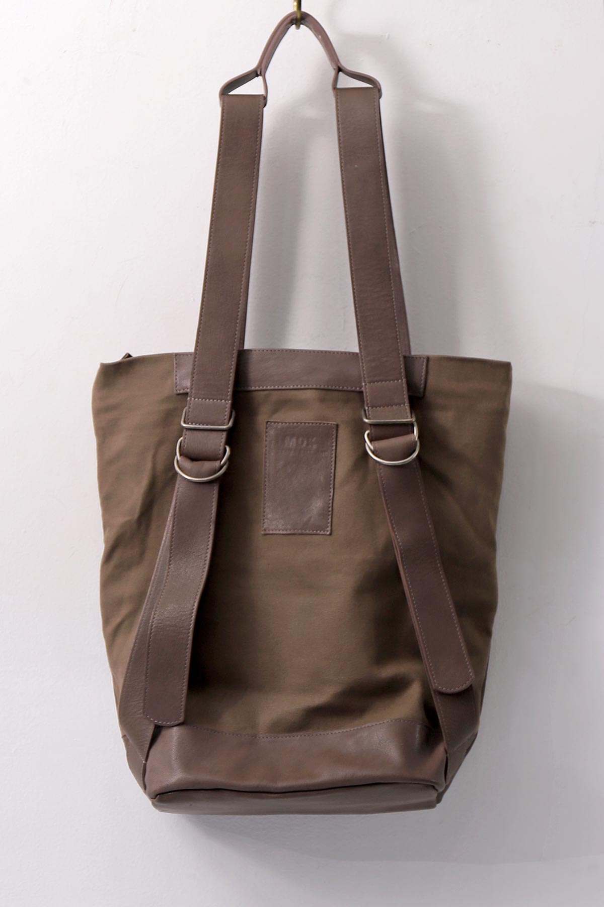 【MIRANDA KALOUDIS】 UNISEX 2WAY CALF LEATHER REGULAR BAG_FANGO