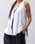 【PLÜ】 COTTON STRETCH TANK TOP PL12_WHITE